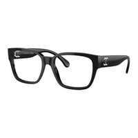 CHANEL Acetate Square Eyeglass Frames Women's Black
