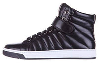 PRADA Wear-Resistant High-Top Skateboard Shoes Men's Black