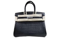 HERMES Birkin Crocodile Leather Birkin Bag Handbags Regular Women's 89 Noir Black