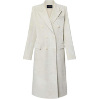 LOUIS VUITTON Double-Breasted Suede Coat