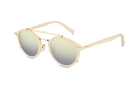 DIOR Acetate Metal Irregular Shape Sunglasses Men's Gold