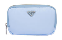 PRADA Recycled Nylon Wallet Tubas Women's Light Blue