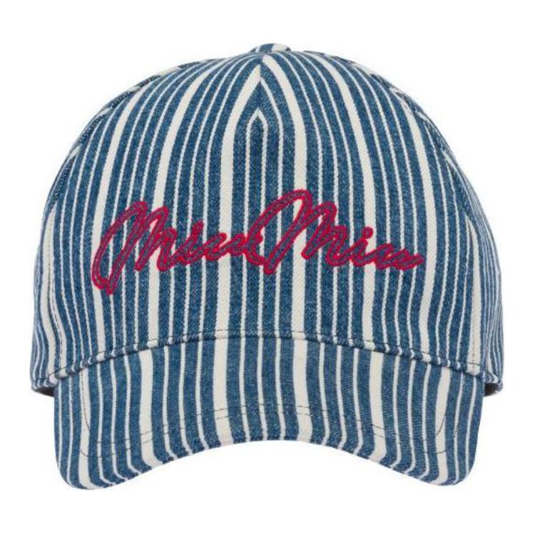 MIU MIU Cotton Baseball Caps Women's Blue