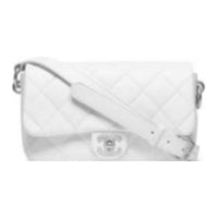 CHANEL Lambskin Shoulder Bag Crossbody Bag Women's White