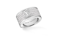 LOUIS VUITTON Les Gastons Vuitton Large Ring White Gold And Diamonds