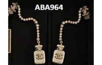 CHANEL Metal Earrings Women's White