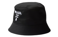 PRADA Logo embroidered Drill Bucket Hat