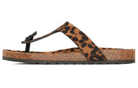 SAINT LAURENT Rubber Sole Slip Resistant Flip Flops Men's Leopard Print