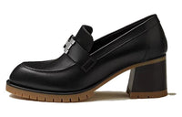 HERMES Loafers 6cm Women's Black