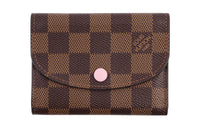 LOUIS VUITTON Rosalie Canvas Coin Purse Card Holder Wallet Women's Brown
