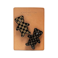 LOUIS VUITTON Resin Brooches Women's Black