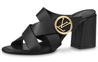 LOUIS VUITTON LV Horizon Slide Slippers Women's Black