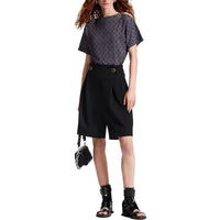 LOUIS VUITTON SS23 Drop Shoulder Sleeve T Shirt Women's Marine Blue
