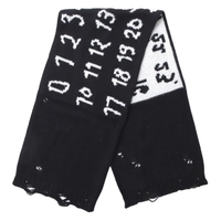 MIU MIU Wool Knit Scarves Men's Black
