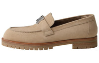 HERMES Faubourg Loafers Women's Beige