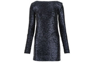 SAINT LAURENT Long-Sleeved Dresses Women's Blue