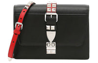 PRADA Calfskin Shoulder Bag, Crossbody Bag Regular Women's Black