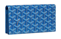 GOYARD RICHELIEU Canvas With Leather Wallet Unisex Blue