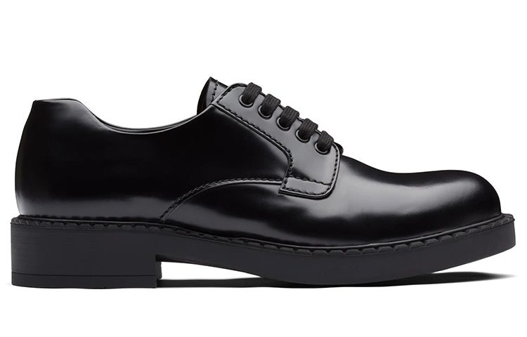 PRADA Brushed Leather Derby Shoes