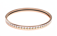 HERMES Rose Gold-Plated Enamel Bangles Women's Multicolor