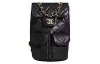 CHANEL 22SS Cow Leather Backpack Women's Black