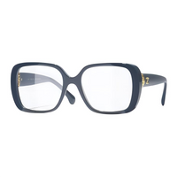 CHANEL Acetate Metal Irregular Shape Eyeglass Frames Women's Blue