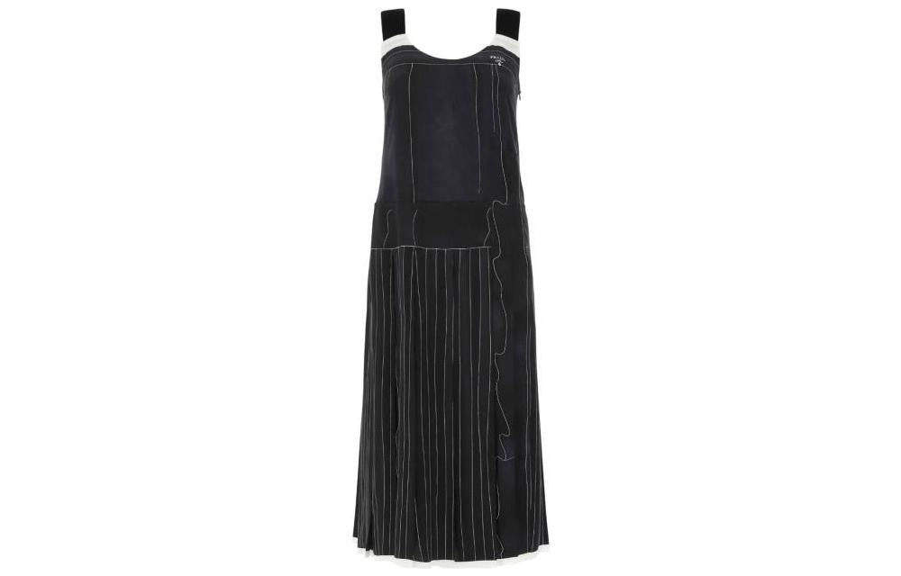 PRADA 2000s Striped Midi Dress