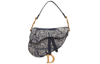DIOR Saddle Cotton Saddle Bag Handbag, Shoulder Bag Women's Blue