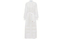 PRADA Lace-panel Maxi Shirtdress