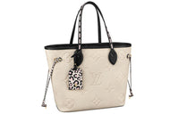 LOUIS VUITTON Neverfull Mm Wild At Heart Cream