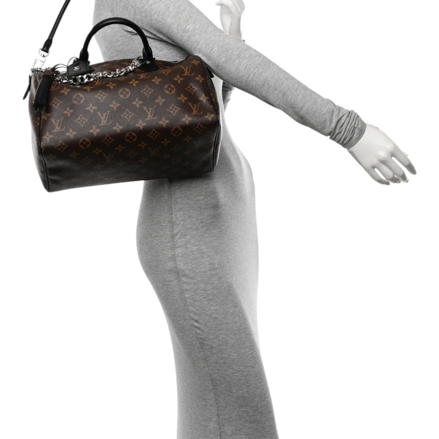 (WMNS) LOUIS VUITTON Speedy Soft 30 'Dark Monogram' M12243