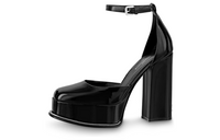 LOUIS VUITTON Block Heel High Heels Women's Black