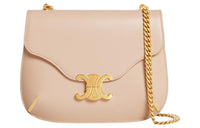CELINE Triomphe Cow Leather Shoulder Bag Shoulder Bag Women's Nude Pink
