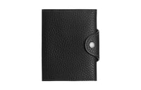 HERMES Iliade Cow Leather Card Holder Mini Women's Black