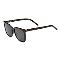 SAINT LAURENT Acetate Nylon Irregular Shape Sunglasses Unisex Brown