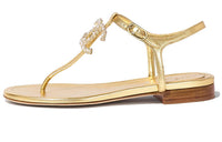 CHANEL Stylish Sandals Women's Gold
