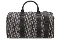 DIOR Cow Leather Luggage Bag Handbags Unisex Beige And Black
