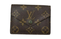 LOUIS VUITTON Monogram Canvas Wallet Unisex Brown & Green