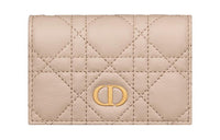 DIOR Caro Calfskin Wallet Extra Small Women's Caramel Beige