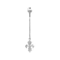 CELINE 925 Sterling Silver Earrings Men's Silver