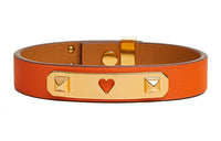 HERMES Bangles Women's Orange/Gold
