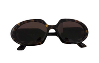 DIOR Irregular Shape Sunglasses Women's Brown