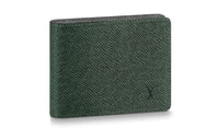 LOUIS VUITTON Slender Taïga Cow Leather Card Holder Wallet Men's Jasper