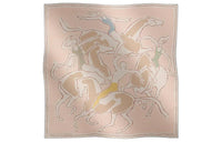 HERMES Silk Scarves Women's Beige