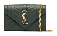 SAINT LAURENT ENVELOPE Cow Leather Envelope Bag Crossbody Bag Shoulder Bag Small Size Women's Jasper