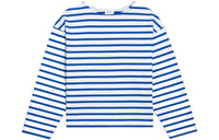 CELINE Crew Neck Stripes Long-Sleeved T-Shirt T-Shirt Women's Blue