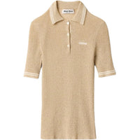 MIU MIU FW24 Polo Shirt Women's Gold