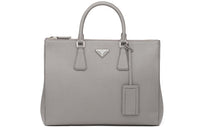 PRADA Galleria Killer Bag Cow Leather Handbag Medium Size Men's Gray