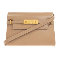 SAINT LAURENT Calfskin Shoulder Bag Women's Beige