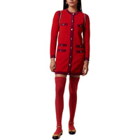 CHANEL FW23 Long-Sleeved Dresses Women's Red